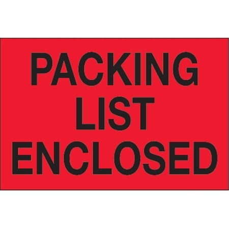 Bondad 2 x 3 in. - Packing List Enclosed Fluorescent Red Labels BO3359022